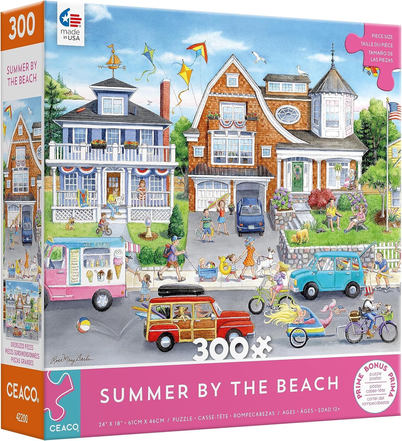 Amazon.com: Ceaco - Summer by The Beach - 300 Piece Jigsaw Puzzle
